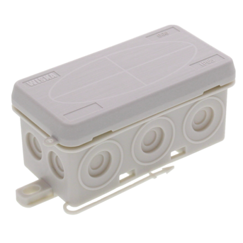 Wiska Kabeldoos kunststof, IP55, 86x44x41mm, kleur grijs - Productfoto transparant kabeldoos ka wiska 560104 - 20150448