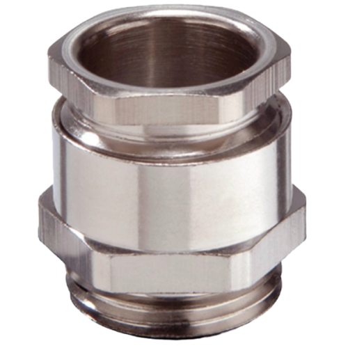 Wiska Kabelwartel messing vernikkeld met 6-kant, PG29 doorlaat 17-28mm - Productfoto transparant kabelwartel esmkv messing vernikkeld wiska - 20149056
