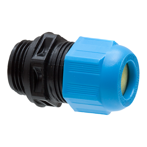 Wiska Kabelwartel, ATEX EX-i, M20x1,5 doorlaat 7-13mm, zwart-blauw - Productfoto transparant kabelwartel kunststof atex i eske1 i20 wiska 566993 - 20149934