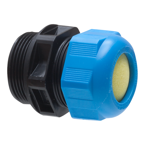 Wiska Kabelwartel, ATEX EX-i, M32x1,5 doorlaat 13-21mm, zwart-blauw - Productfoto transparant kabelwartel kunststof atex i eske1 i32 wiska 566996 - 20149936