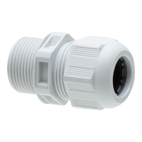 Wiska Kabelwartel kunststof, IP68, M25x1,5 doorlaat 9-17mm grijs - Productfoto transparant kabelwartel kunststof lange tap eskvl25 wiska 564056 - 20149680