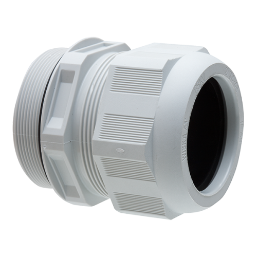 Wiska Kabelwartel kunststof, IP68, M63x1,5 doorlaat 34-48mm grijs - Productfoto transparant kabelwartel kunststof lange tap eskvl63 wiska 564064 - 20149684