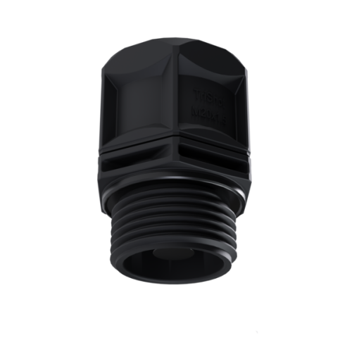 Wiska Kabelwartel met interne TPE afdichting IP68, M20, grijs met contramoer - Productfoto transparant kabelwartel wiska trishot 3 - 20150649