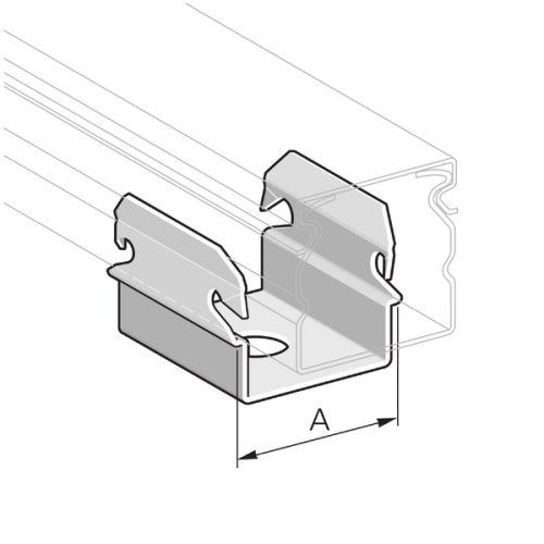 Pflitsch Klemhouder voor PIK kanaal, B 100mm, RVS - Productfoto transparant klemhouder pik hk pflitsch - 20153922