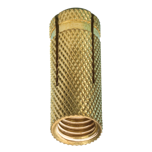 JMV Messing anker, draadmaat M8, lengte 30mm boorgat 10mm - Productfoto transparant messing anker m10 jmv 9401110 - 20156344