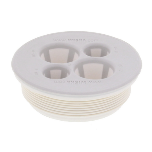 Wiska Doorvoertule met trekontlasting IP66, M32 2x7-12mm, 2x4-8mm - Productfoto transparant multiclixx membraantule meervoudige inzet trekontlasting wiska - 20150429