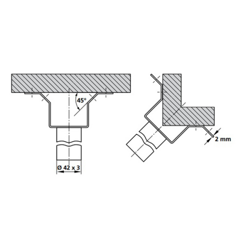 JMV Universele muursteun voor verl.armaturen, KFA, LED, TL, therm.verzinkt - Productfoto transparant muursteun universeel jmv 9200404 01 - 20155812