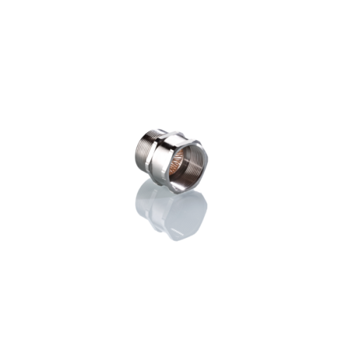 Pflitsch EMC adapter tri, messing vernikkeld M40x1,5, tot IP68, met O-ring - Productfoto transparant pflitsch emc adapters messing vernikkeld 660580 - 20153075