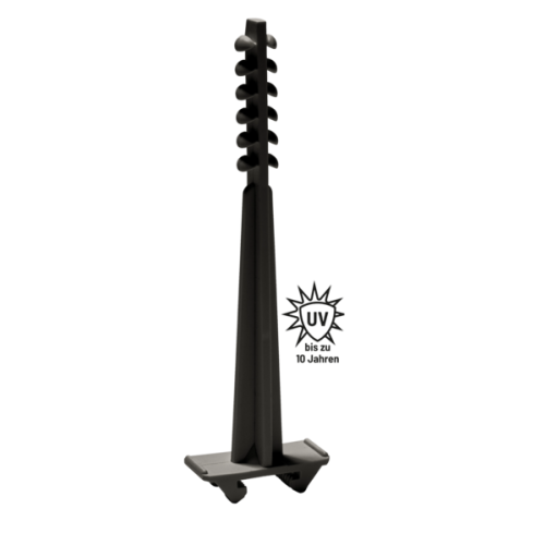 Schnabl Montageplug, halogeenvrij, 80 mm, voor isolatie max 5 cm. zwart - Productfoto transparant schnabl esd80 euro klemplug 80mm zwart - 20212100