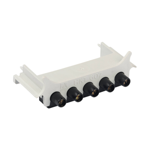 Wiska Klemsteen 5-polig t..b.v. combi 607 kabeldozen - Productfoto transparant schroefconnector 5 polig sp hkt 607 wiska - 20194704