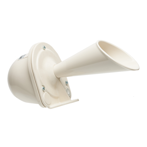 Grothe Signaalhoorn kunststof, 230Vac, IP54, 100dB/A voor constante belasting - Productfoto transparant signaalhoorn hupe640 grothe 713117 - 20148320