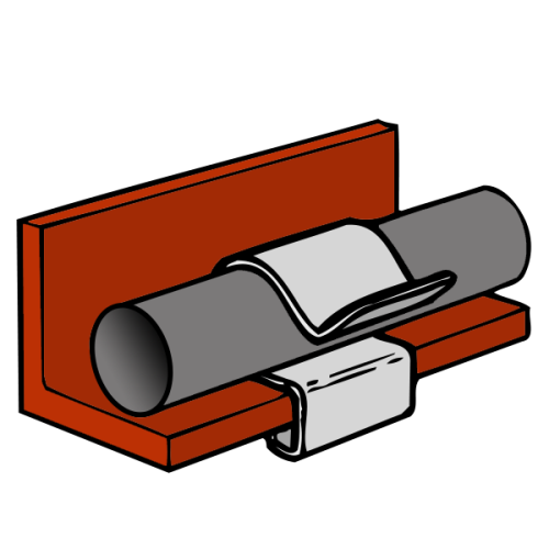 JMV Spantklem voor buis 15-18 mm, flensdikte 2-4 mm - Productfoto transparant spantklem pc4 jmv 9003568 01 - 20156545