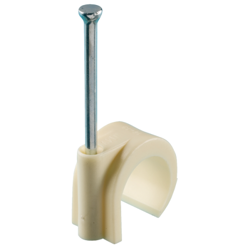 JMV Spijkerclip, halogeenvrij, 16-19/20mm, cr&egrave;me - Productfoto transparant spijkerclip creme jmv 9310602 - 20155870