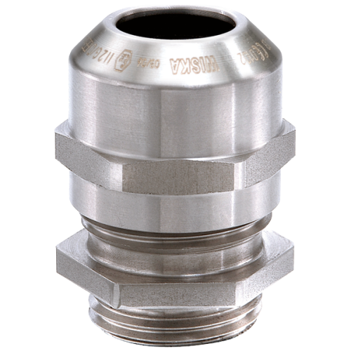 Wiska Kabelwartel, ATEX, RVS V4A, LowTemp, M20x1,5 doorlaat 6-13mm - Productfoto transparant sprintwartel esske rvs wiska - 20210472