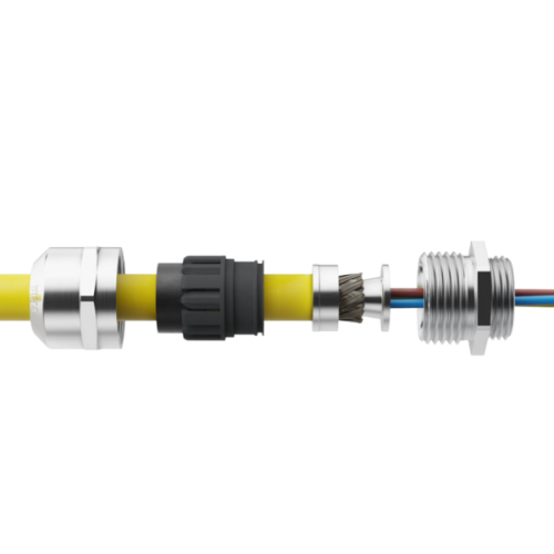 Wiska EMC-wartel messing vernikkeld LowTemp met aardconus, DIN45545, M12 - Productfoto transparant sprintwartels emskv emv z messvernemc z railwary wiska - 20193635