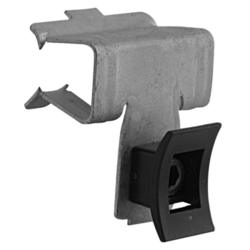 JMV Veerklem met buissteun, voor 14-20mm flens, tiewrap 7,5mm - Productfoto transparant veerklem steun jmv 9000230 - 20156832