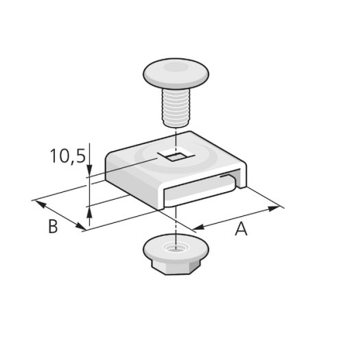 Pflitsch Verbindingsplaat B 34mm, L 29mm, RVS V4A, UL gecertificeerd - Productfoto transparant verbindingsplaat gk pflitsch 530370 - 20153707