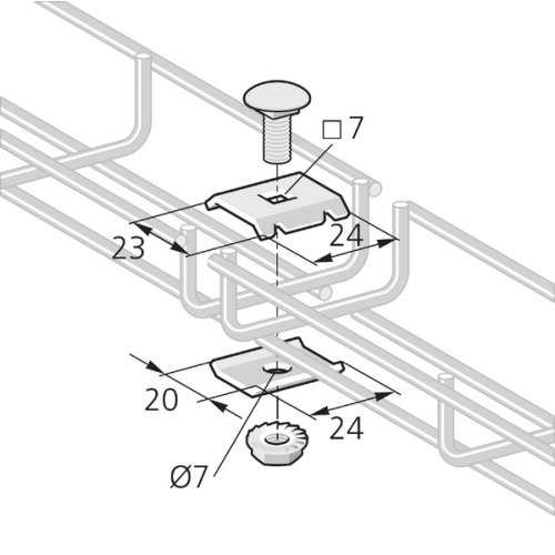Pflitsch Verbindingsstuk GK ML D3, UL gecertificeerd. RVS V4A - Productfoto transparant verbindingsstuk gk pflitsch 530367 - 20153710