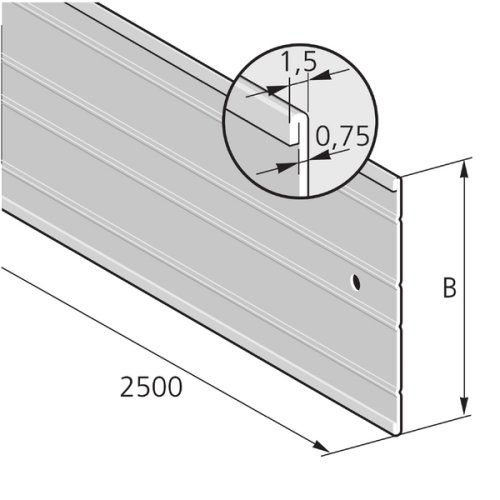 Pflitsch Verdeler draadgoot, H45mm/L2500mm, UL gecertif., RVS V4A - Productfoto transparant verdeler gk pflitsch 530375 - 20153711