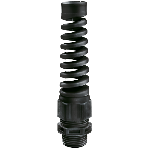 Wiska Wartel kunststof met knikbescherming, PG 16 doorlaat 5-10mm, zwart - Productfoto transparant wartel knikbescherming skvs9 wiska 563814 - 20149044