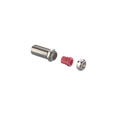 Pflitsch Wartel messing vern., M32x1,5, doorlaat 7-10,5mm, met tap 50mm - Productfoto transparant wartel uni dicht wartels lange tap flitsch - 20152354