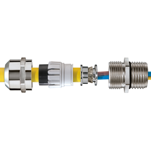 Wiska EMC-wartel, messing vern. M20x1,5 doorl. 6-13mm, scherm 9,5mm l.tap - Productfoto transparant wi 568117 emskv l20 emv z - 20149538
