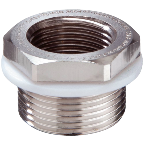 Wiska EEx d reduceerring ATEX, messing vernikkeld, M20x1,5-M16x1,5 - Productfoto transparant wiska atex reduceerringen - 20150704