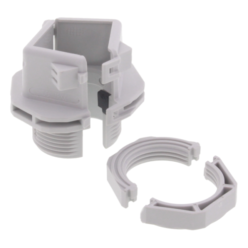Wiska Conmaxx deelbare wartel M25x1,5 met contramoer, grijs - Productfoto transparant wiska conmaxx deelbare wartel grijs - 20167284