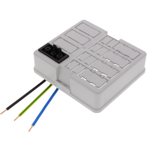 Wiska Connectordeksel tbv WHK 608 kabeldoos, snap-fit, chassisdeel 1x3-polig - Productfoto transparant wiska whk608s 1x3 kabeldoos 560124 - 20150105