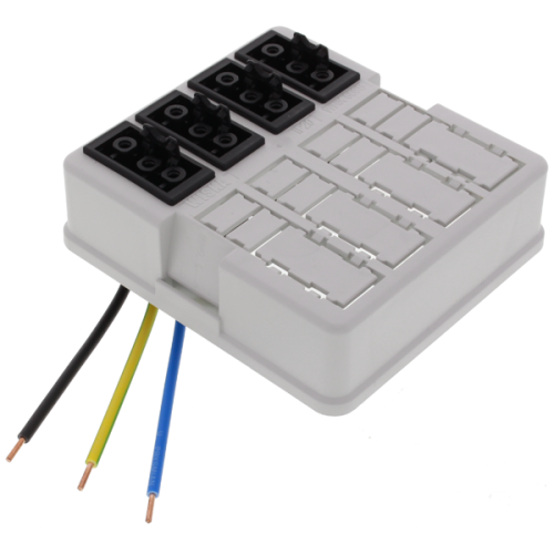 Wiska Connectordeksel tbv WHK 608 kabeldoos, snap-fit, chassisdeel 4x3-polig - Productfoto transparant wiska whk608s 4x3 kabeldoos 560125 - 20150106
