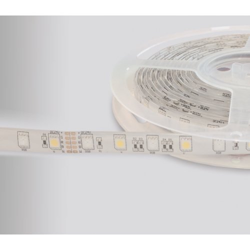 PROLUMIA led strip 24vdc rgb-ww 2700k 14.4w/m ip62 5mtr - Prolumia 72w led flexibele silver serie ip62 46180105 - 8800122