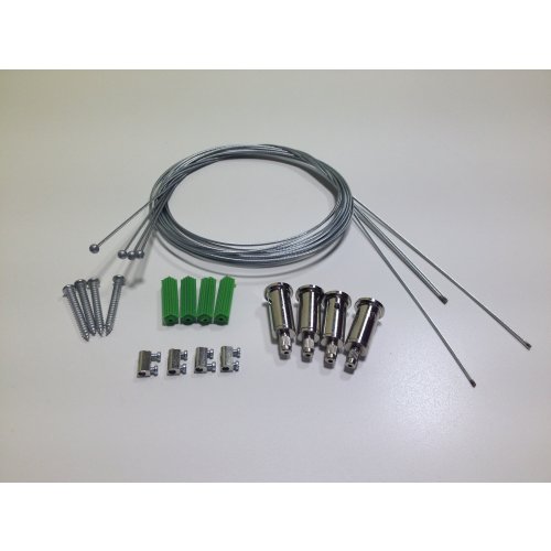 PROLUMIA pendelset rvs staalkabel 1,5m - Prolumia pendelset i panels rvs staalkabel 4000503 - 8801213