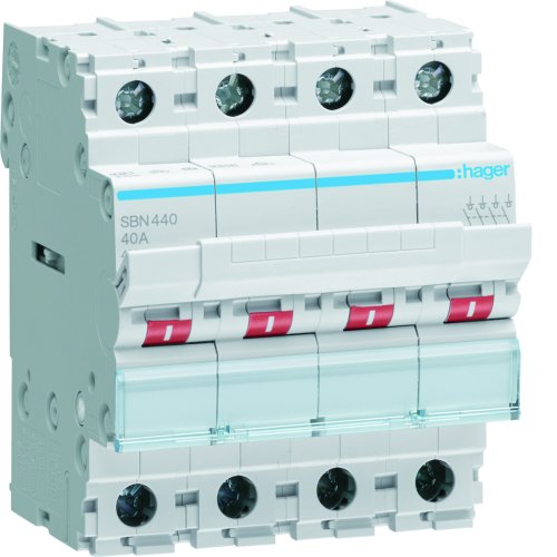 HAGER hoofdschakelaar 4p 40a SBN440 - Sbn440 - 8411583