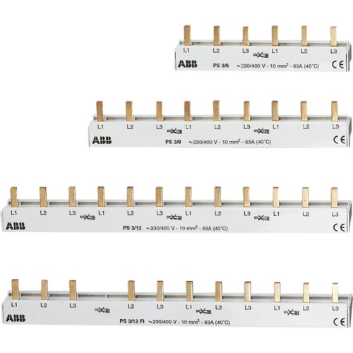ABB Componenten L1-L2-L3-L1-L2-.. Verzamelrail, 3F, 12 modules - Sk0028b99 - 20114342