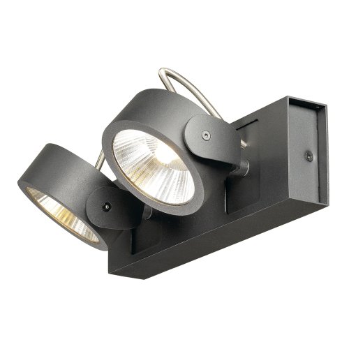 SLV KALU LED 2 wand- en plafondlamp, zwart, 3000K, 60&deg; - Slv 1000129 1 h rgb - 20022835