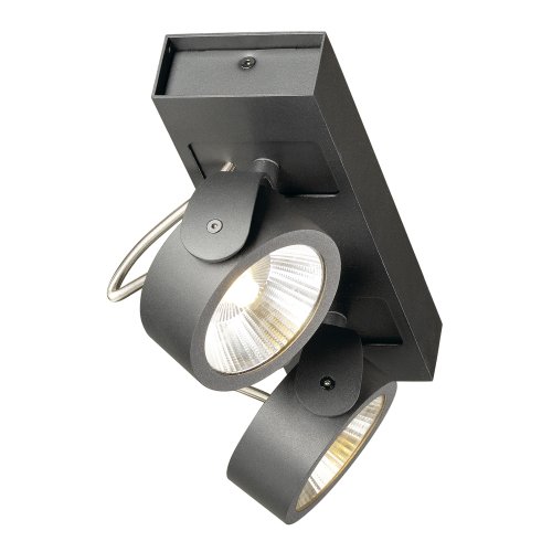 SLV KALU LED 2 wand- en plafondlamp, zwart, 3000K, 60&deg; - Slv 1000129 2 rgb - 20022835
