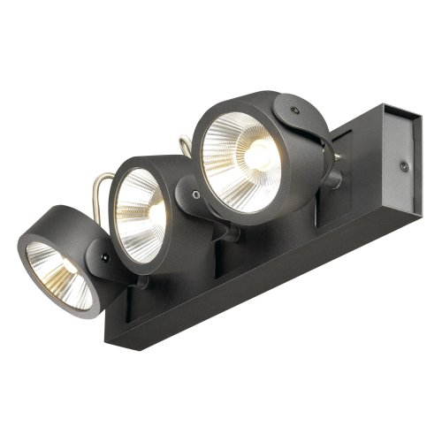 SLV KALU LED 3 wand- en plafondlamp, zwart, 3000K, 60&deg; - Slv 1000131 1 rgb - 20022837
