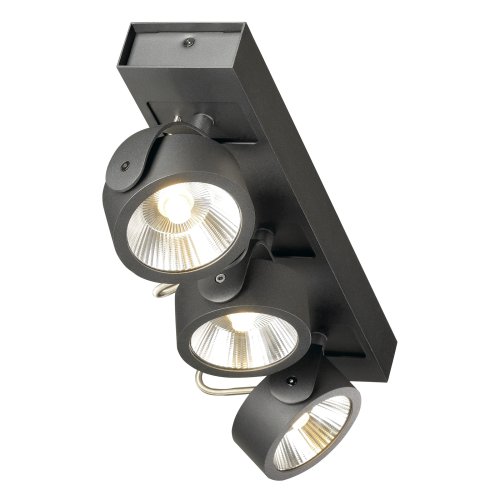 SLV KALU LED 3 wand- en plafondlamp, zwart, 3000K, 60&deg; - Slv 1000131 2 h rgb - 20022837