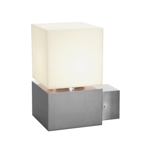 SLV SQUARE WALL, E27, outdoor wandarmatuur, rvs 304, max. 20W, IP44 - Slv 1000336 1 h rgb - 20022848