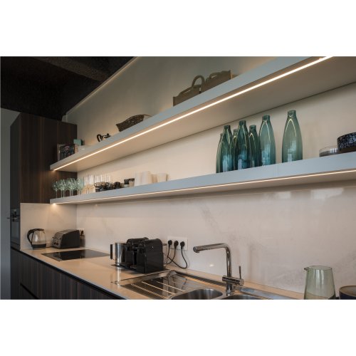 SLV GRAZIA 10 LED opbouwprofiel, vlak, geribbeld, 2 m, wit - Slv 1000461 a1 rgb - 20022875