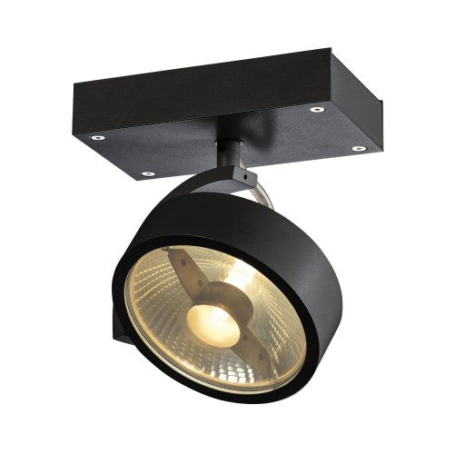 SLV KALU 1 QPAR111 wand- en plafondlamp, zwart, max. 75W - Slv 1000702 1 h rgb - 20022989