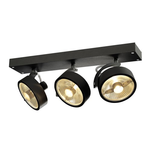 SLV KALU 3 QPAR111 wand- en plafondlamp, zwart, max. 75W - Slv 1000704 1 h rgb - 20022991