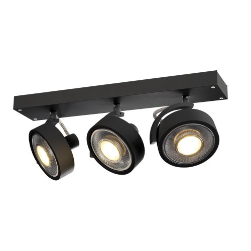 SLV KALU 3 QPAR111 wand- en plafondlamp, zwart, max. 75W - Slv 1000704 3 rgb - 20022991
