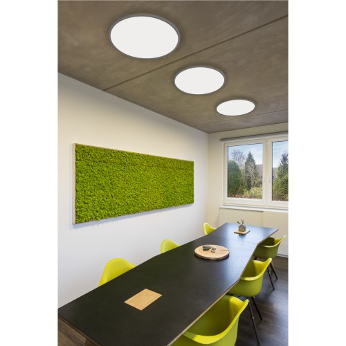 SLV PANEL 60 rond, led indoor plafondopbouwlamp, zilvergrijs, 3000K - Slv 1000785 a1 rgb - 20023016