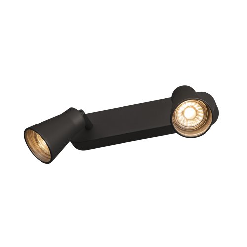SLV AVO CW Double, indoor wand- en plafondopbouwlamp, QPAR51, zwart, max.  - Slv 1000889 2 rgb - 20023043