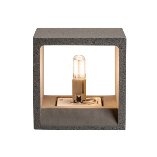 SLV SOLID CUBE wandlamp, QT14, zwart zandsteen, max. 25W - Slv 1000911 d1 rgb - 20023055