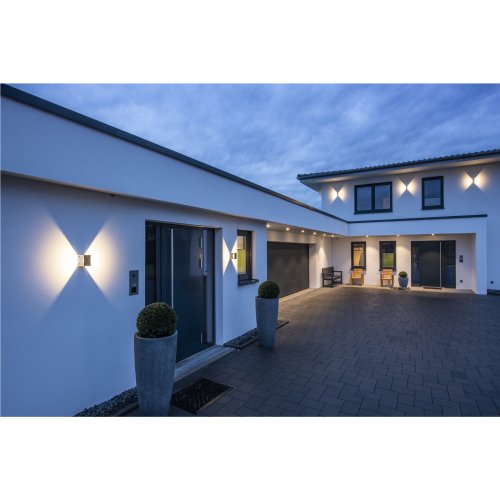 SLV LOGS WALL, vierkant, antraciet , 6W LED, warmwit - Slv 1001157 232105 a2 h rgb - 20029327