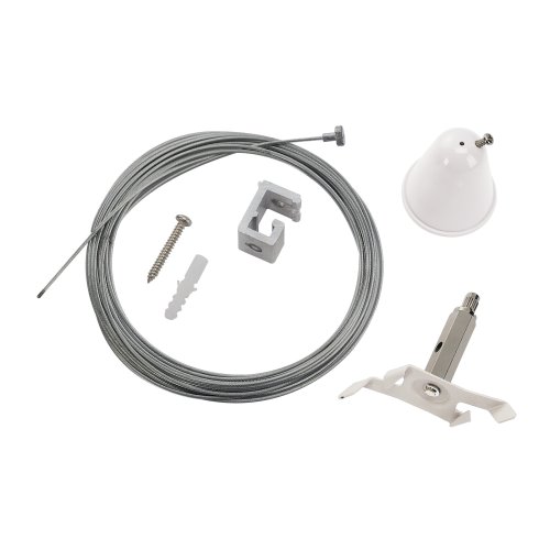 SLV Draadkabelophangset met kabel voor S-TRACK 3-fasen rail, verkeerswit,  - Slv 1001391 1 h rgb - 20023145
