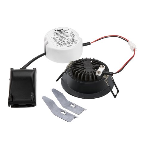 SLV NEW TRIA rond, led indoor plafondinbouwlamp, zwart, 1800-3000K, 7,2W - Slv 1001978 2 rgb - 20023290