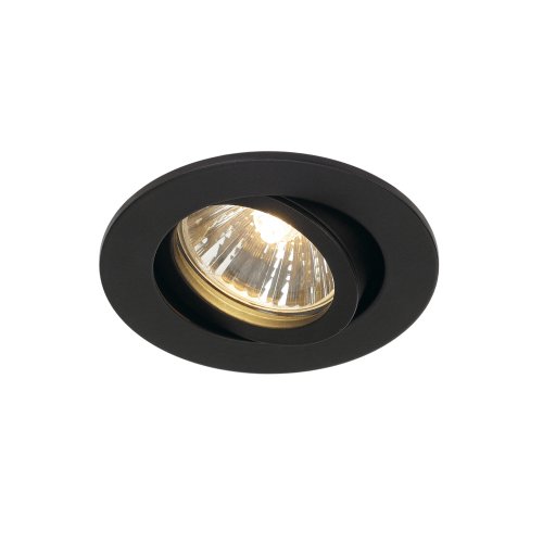 SLV NEW TRIA 68 rond, indoor plafondinbouwlamp, QPAR51, zwart, 50W - Slv 1001980 1 h rgb - 20023291